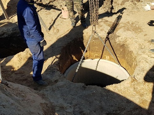 Переливной бетонный септик в Минске